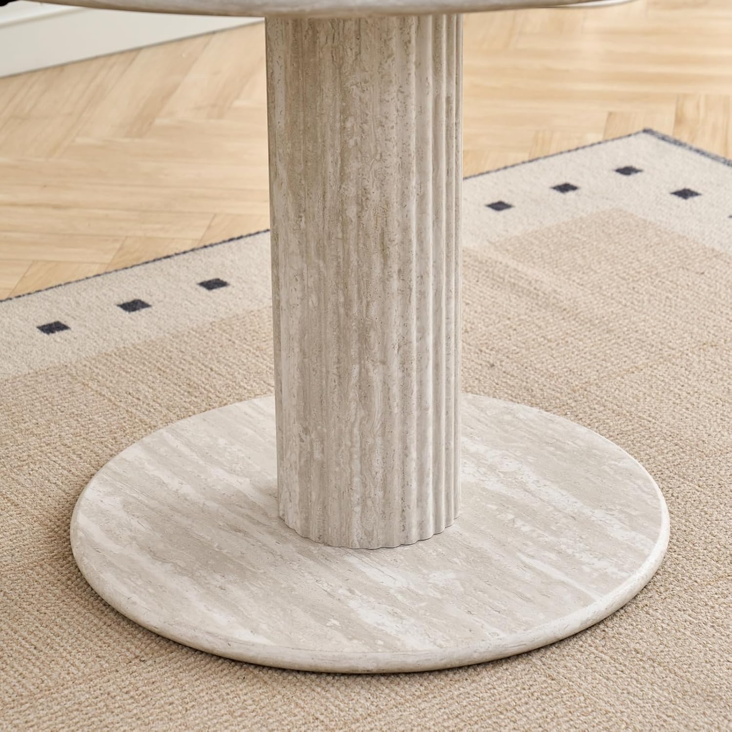 115 cm Esstisch, Moderner, Minimalistischer, Runder Küchentisch, Geeignet für Küchen und Esszimmer – GDS