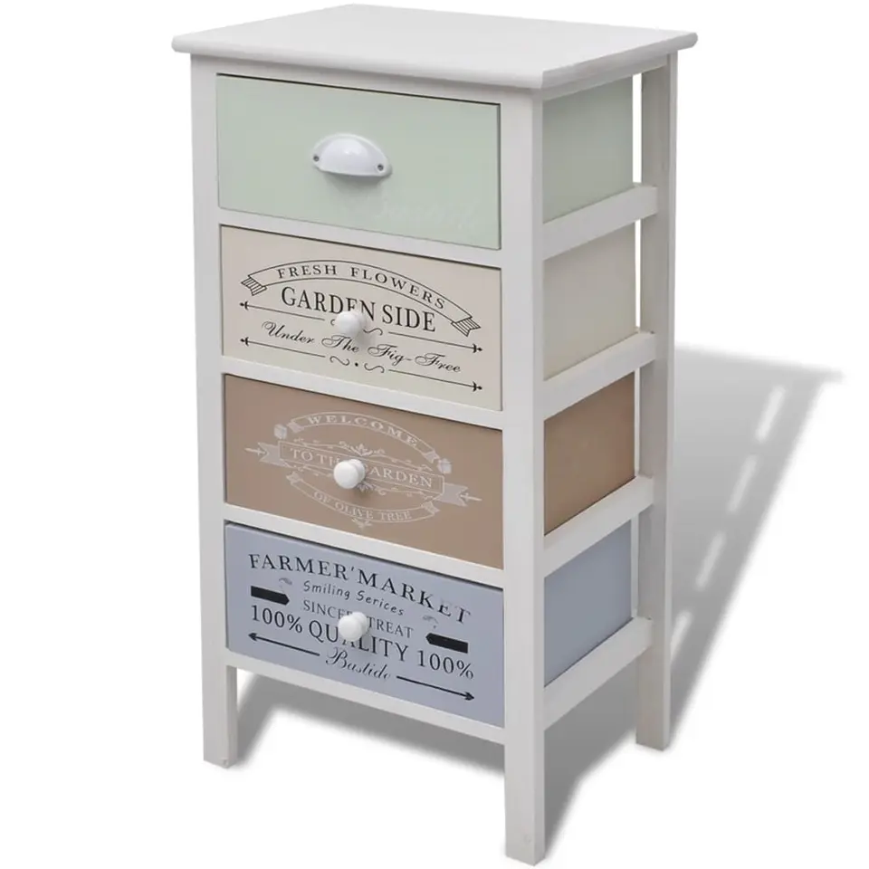 vidaXL - Kast - Wit - Hout - 38 x 28 x 72 cm