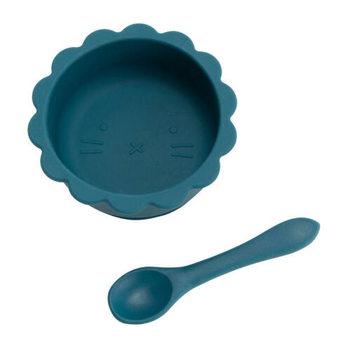Coffret Assiette et Cuillère Bleu - AMADEUS LES PETITS