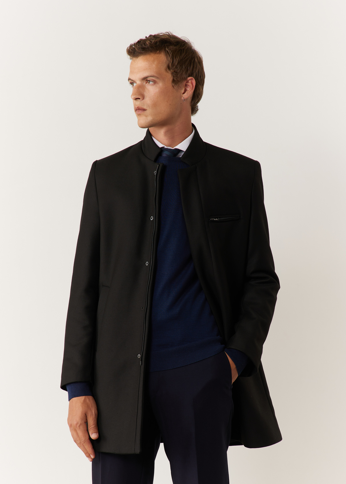 Manteau uni noir