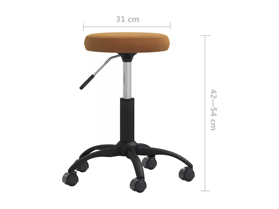 Chaise de bureau pivotante marron velours