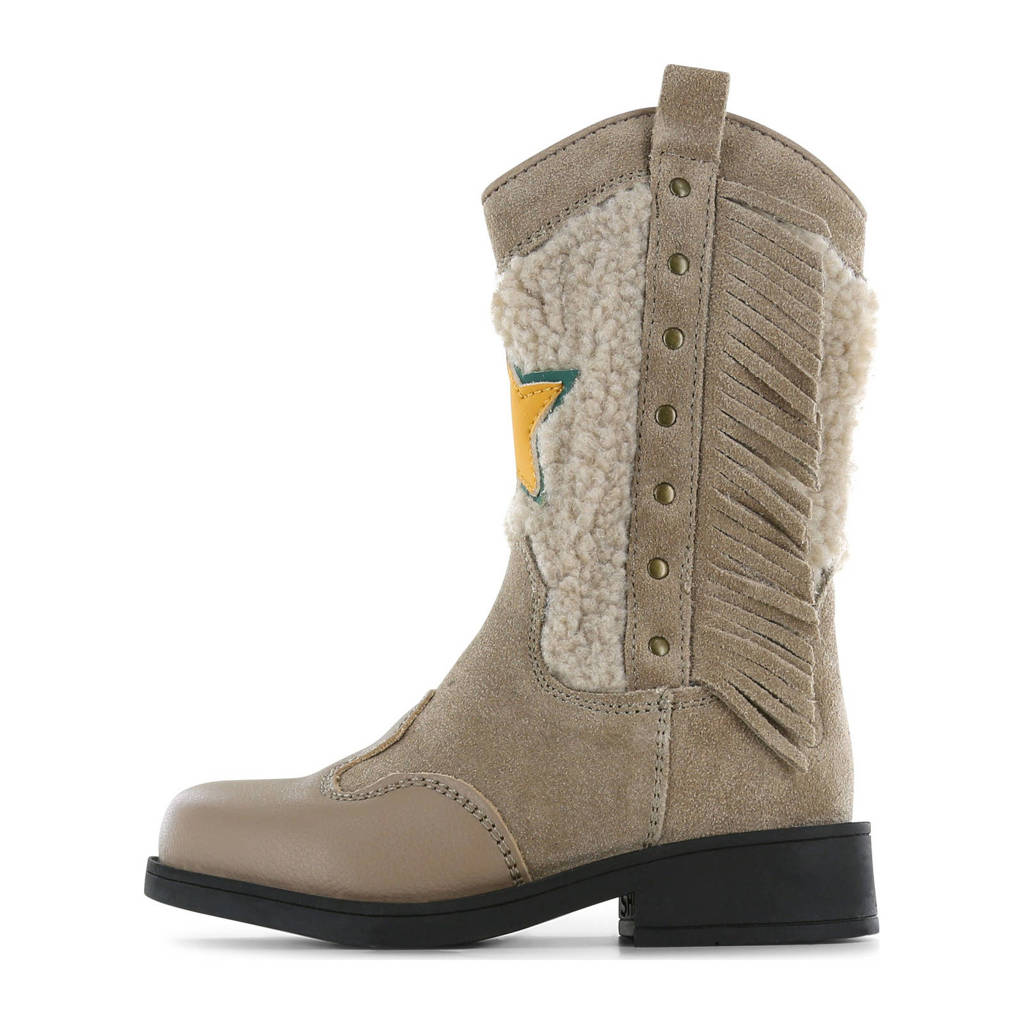 Shoesme suède cowboylaarzen taupe