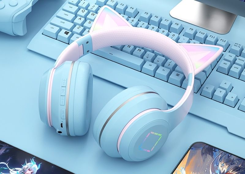 HOMTEC - Cat Ear USB oplaadbare Bluetooth hoofdtelefoon