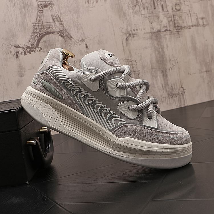 Mr Ozera - Gestreepte accentplatformsneakers