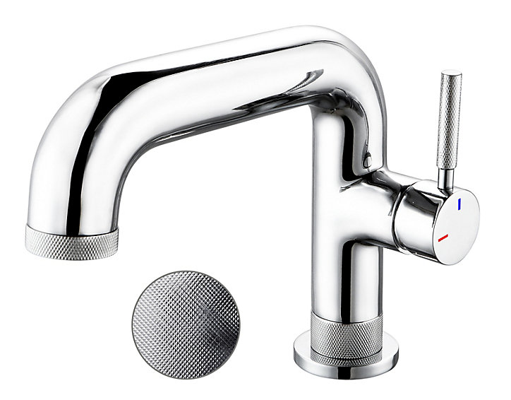 Mitigeur lavabo Edouard Rousseau Hanovre avec vidage en laiton coloris chromé