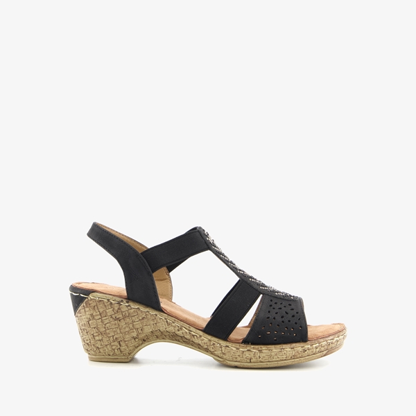 Blue Box dames sandalen met hak zwart