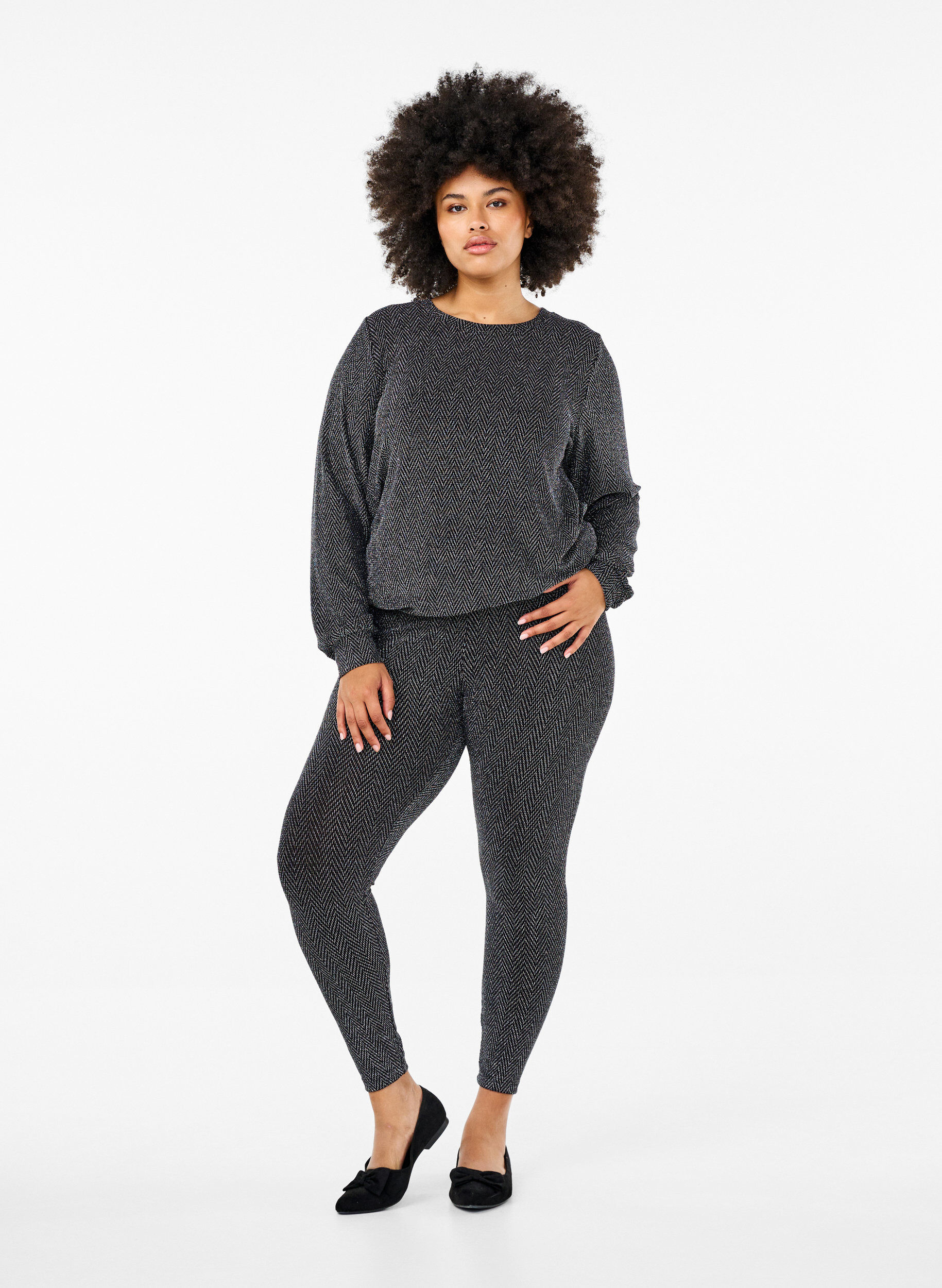 Leggings med glimmer mønster