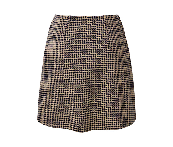 Sweatrock mit Hahnentritt-Jacquard