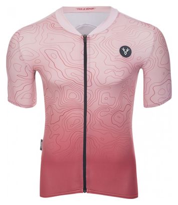 Maillot Manches Courtes LeBram Grand Ballon Rouge Coupe Aéro