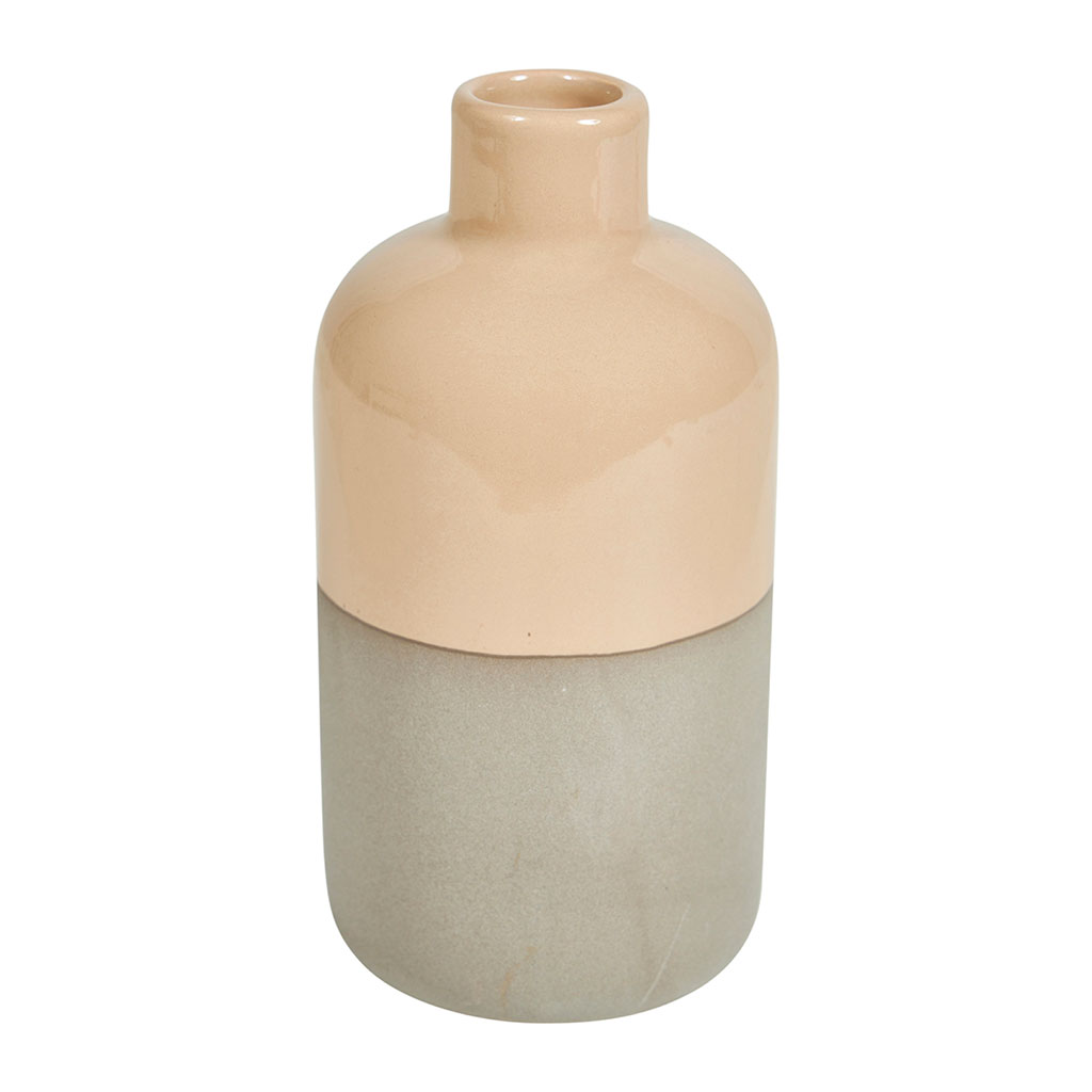Vase céramique rose H17cm
