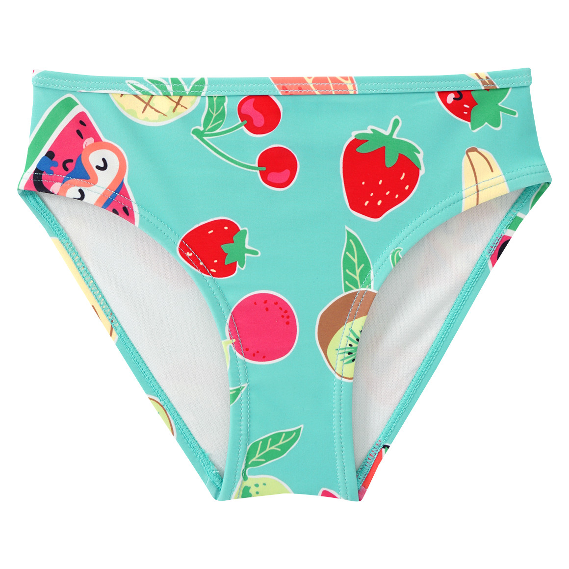 Famy Mädchen Bikini mit Allover-Print helltürkis