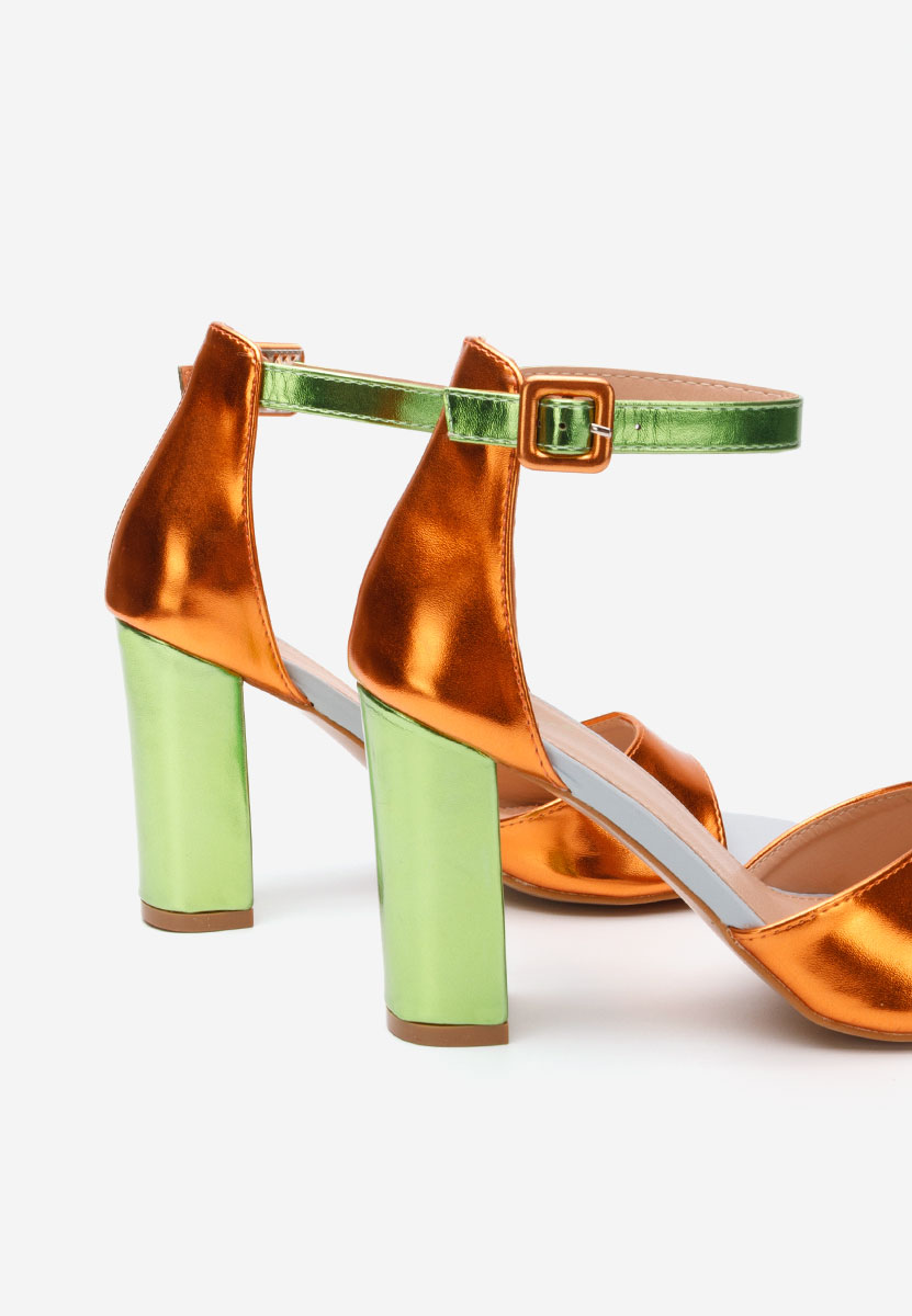 Sandales femme à talon multicolores Zandra V5