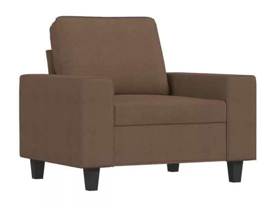Ensemble de canapés 3 pièces marron tissu