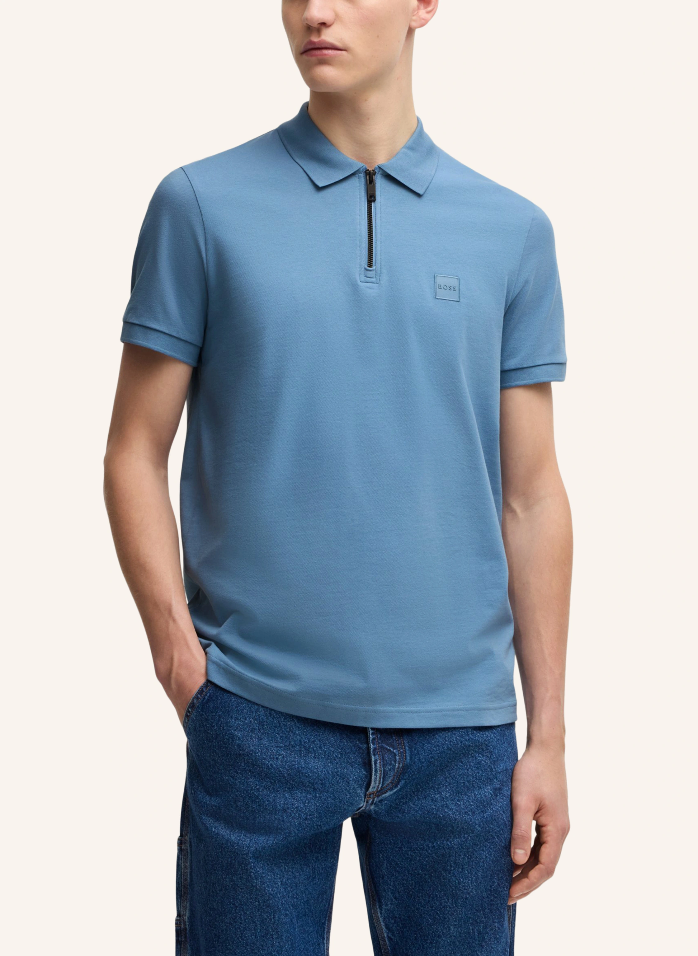 BOSS Poloshirt PASSERZIP Slim Fit