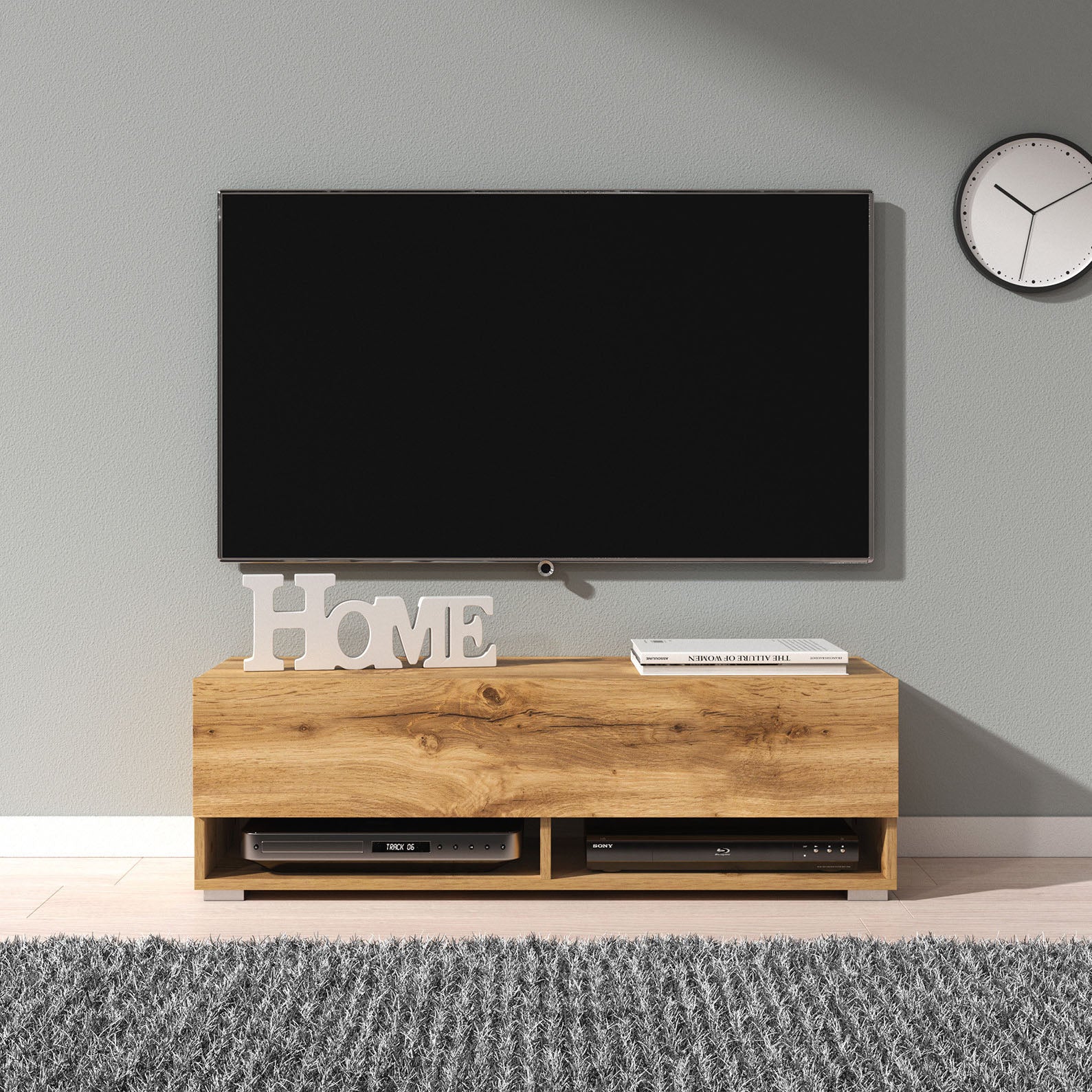 Asino - TV-Meubel - Eiken - 100 cm