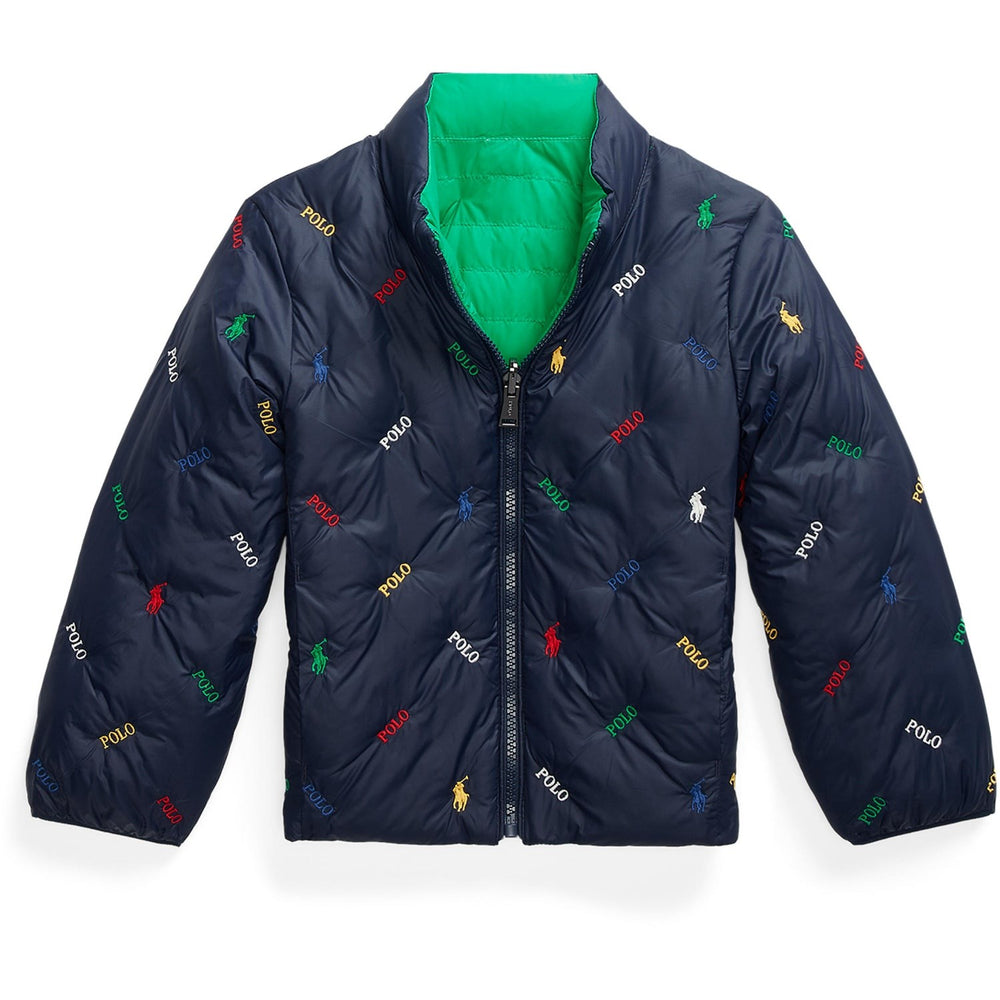 Køb Polo Ralph Lauren Newport Navy/Stafford Green Rev Tera Aoe Bomber Jakke