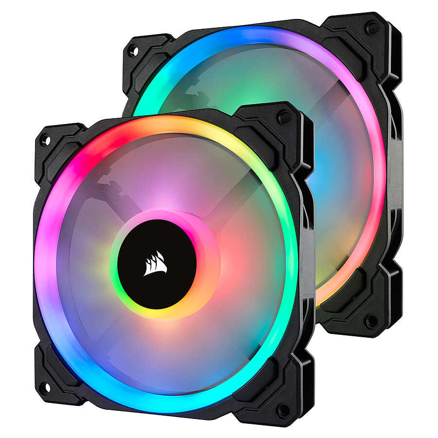 Corsair LL140 RGB - Pack de 2 + Node Pro - Noir