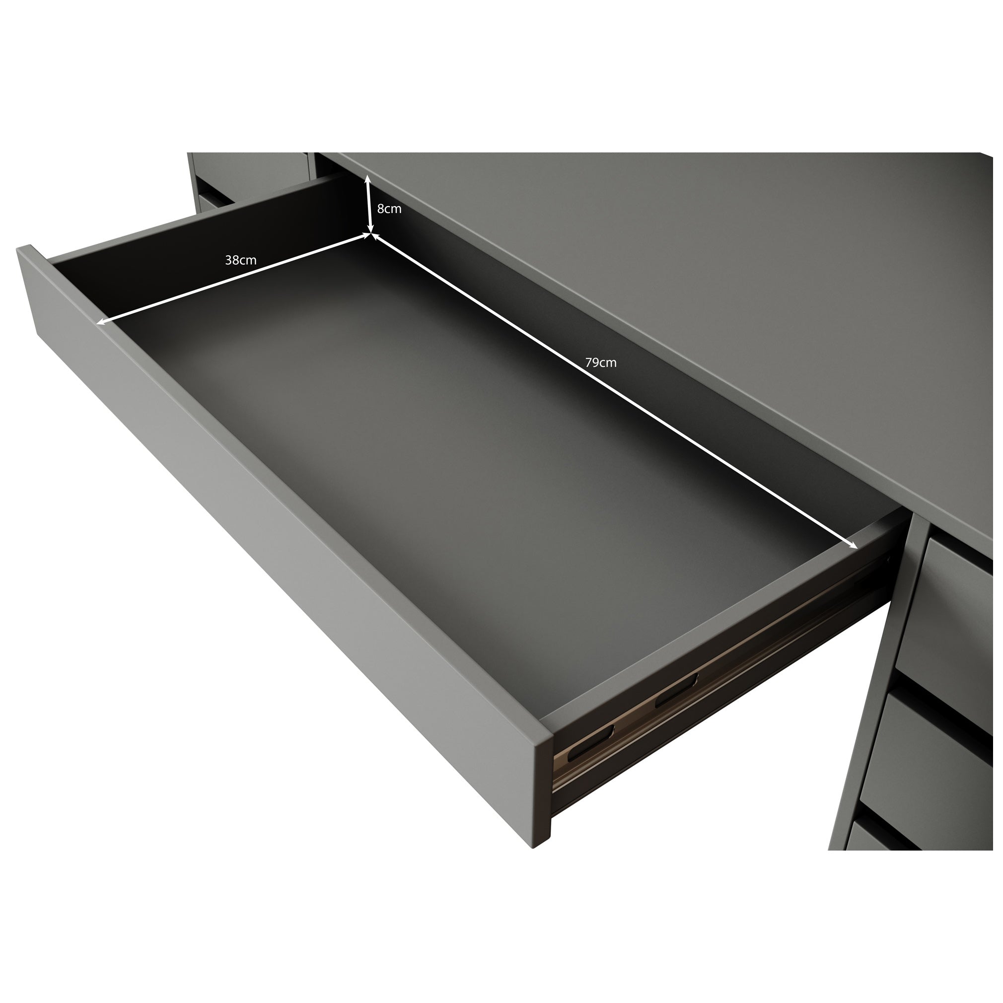 Arco 2 - Kaptafel - Antraciet - 154x55 cm