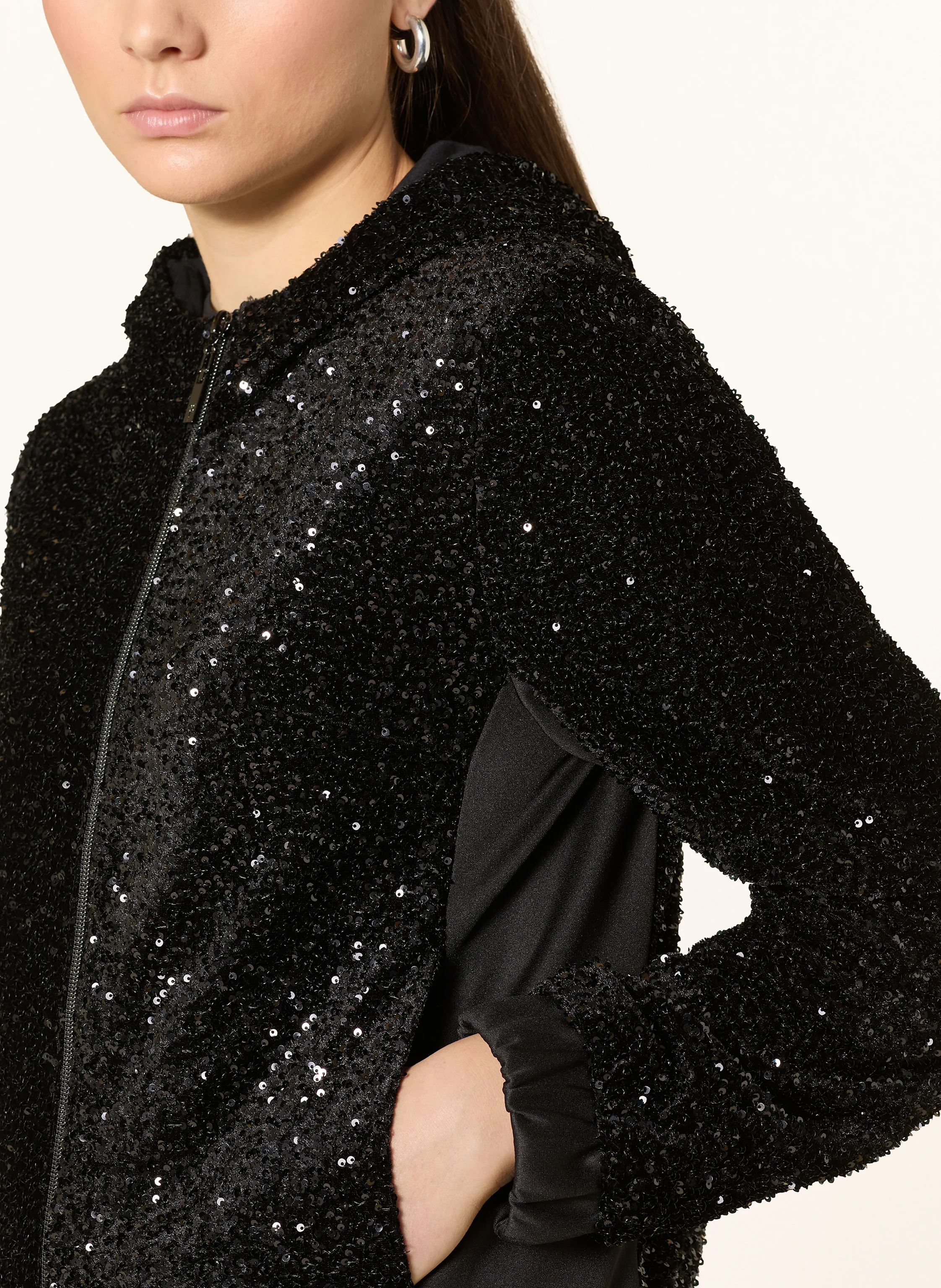 monari Jacke mit Pailletten und Galonstreifen