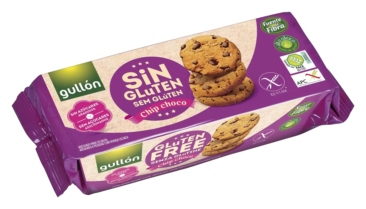 Gullón Glutenfri Choc Chip Cookies - 130 g.