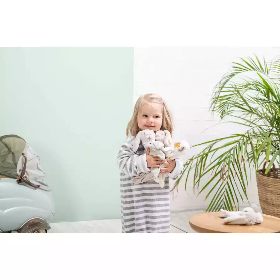 Steiff Soft Cuddly Friends Hoppie Hase Schmusetuch, hellgrau