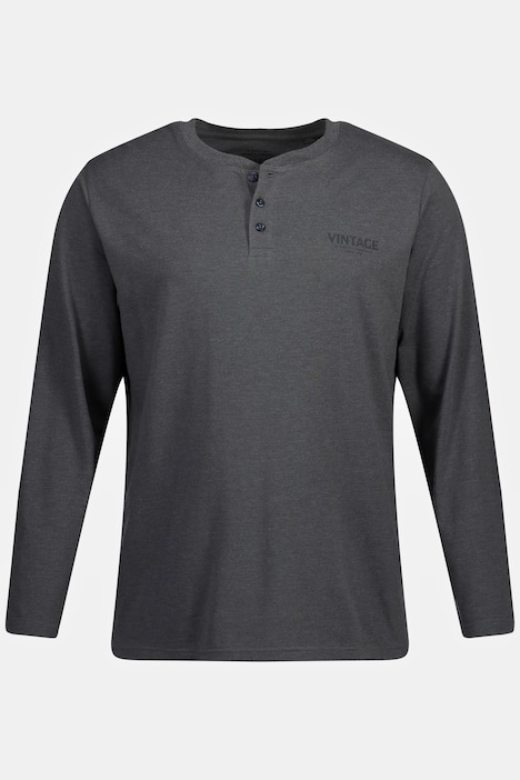 Schlafanzug, Homewear, OEKO-TEX, Zweiteiler, Langarm-Henley, lange Hose,