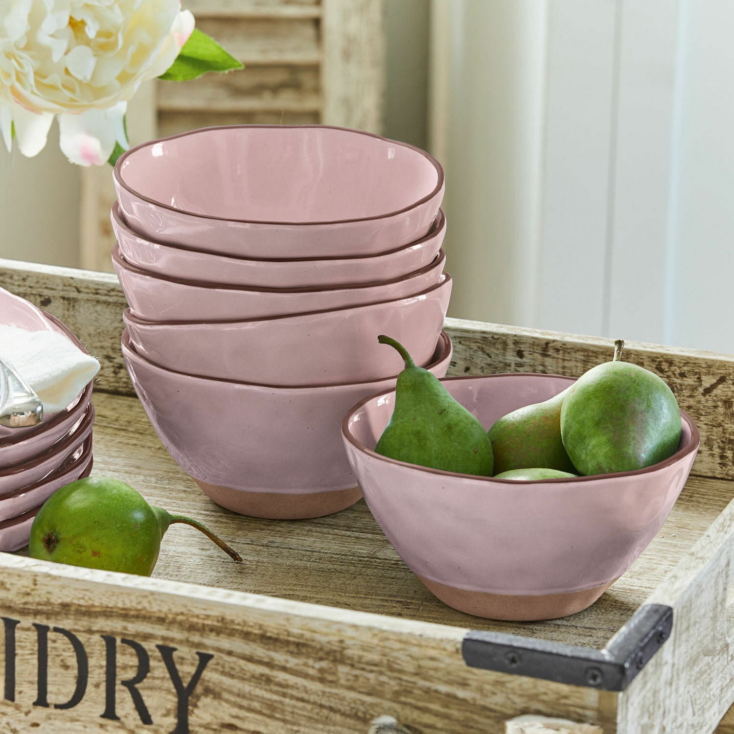 Schüssel 6er Set Biarré rosa