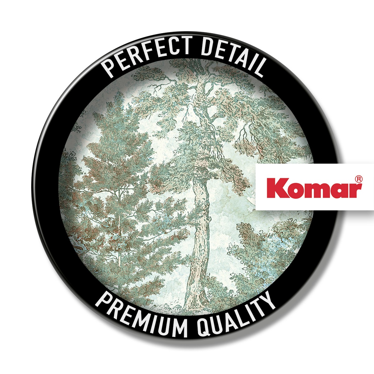 Komar Fototapete »Digitaldruck Vlies -  Pale Panoramic - Grösse 400 x 250 cm« bedruckt | floral | geblümt | gemustert | tropisch glatt Wohnzimmer, Schlafzimmer