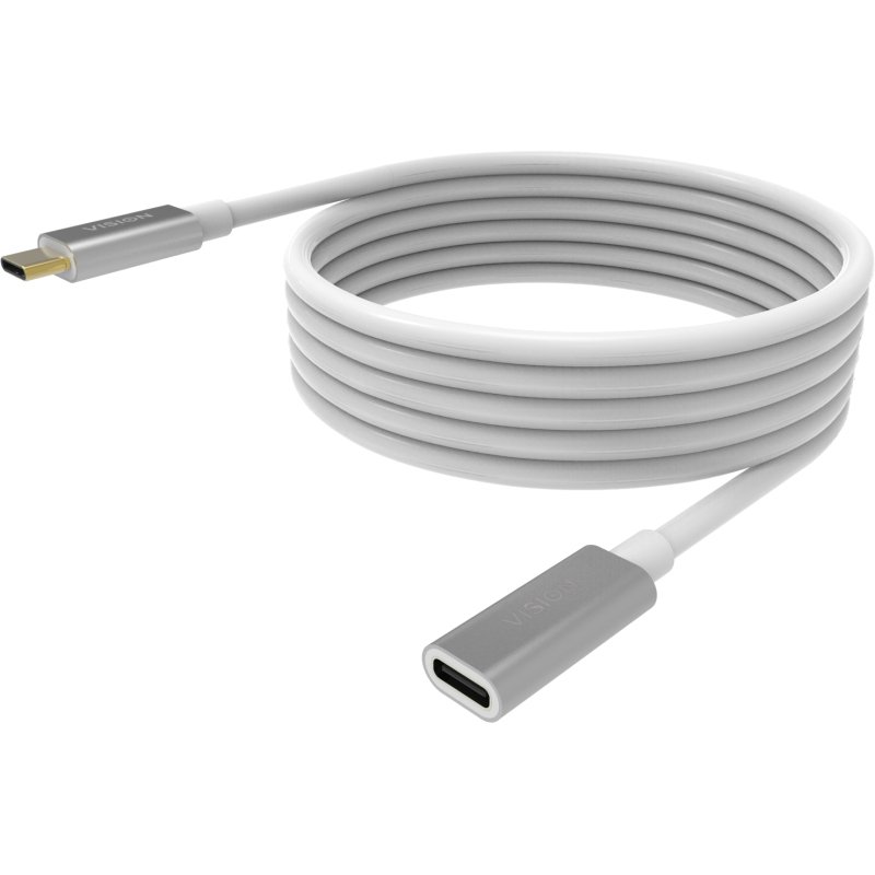Vision TC 2MUSBCEXT câble USB USB 3.2 Gen 2 (3.1 Gen 2) 2 m USB C Blanc