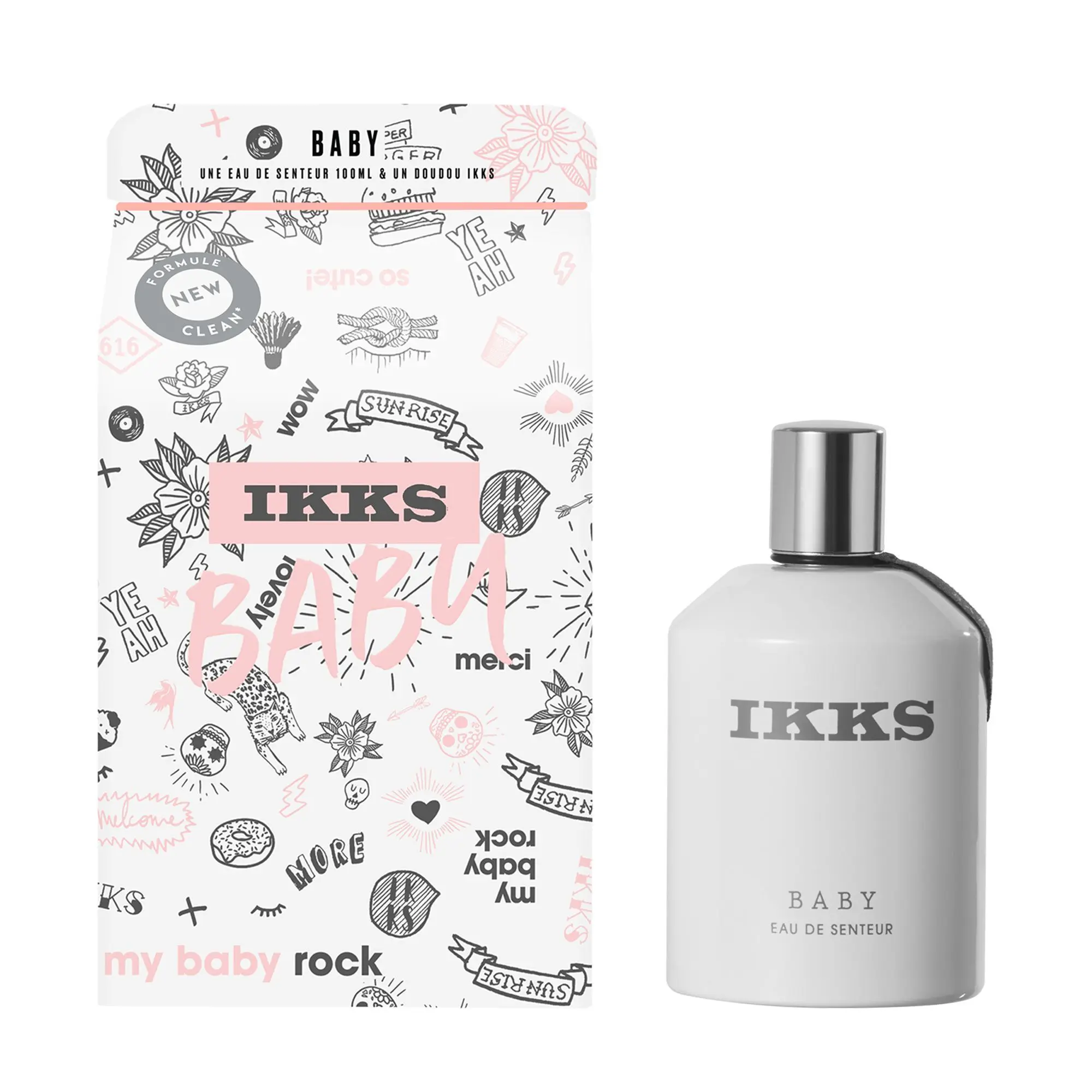 IKKS - IKKS - BABY GIRL - COFFRET 'MY BABY ROCK' Eau de senteur IKKS BABY 100ml + Doudou IKKS- Enfant