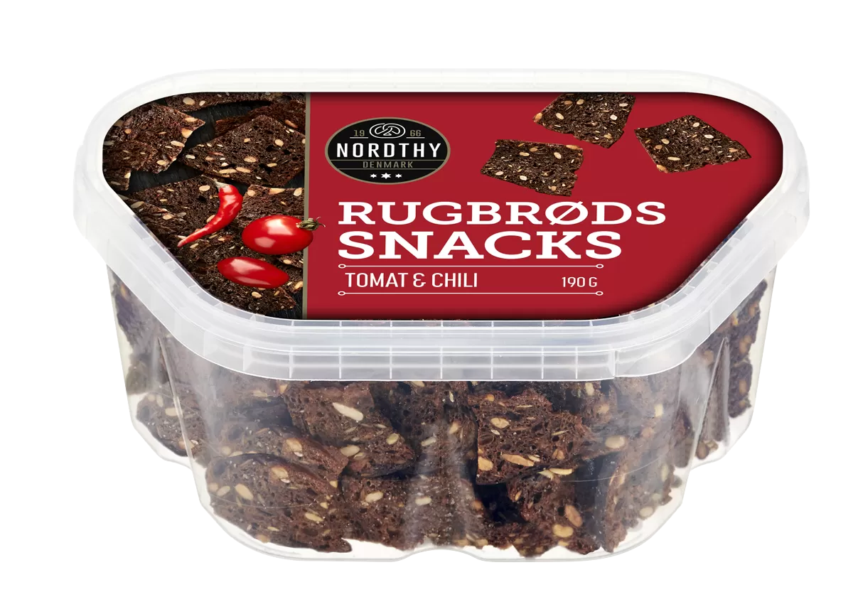 Nordthy Rugbrødssnack Tomat & Chili - 190 g