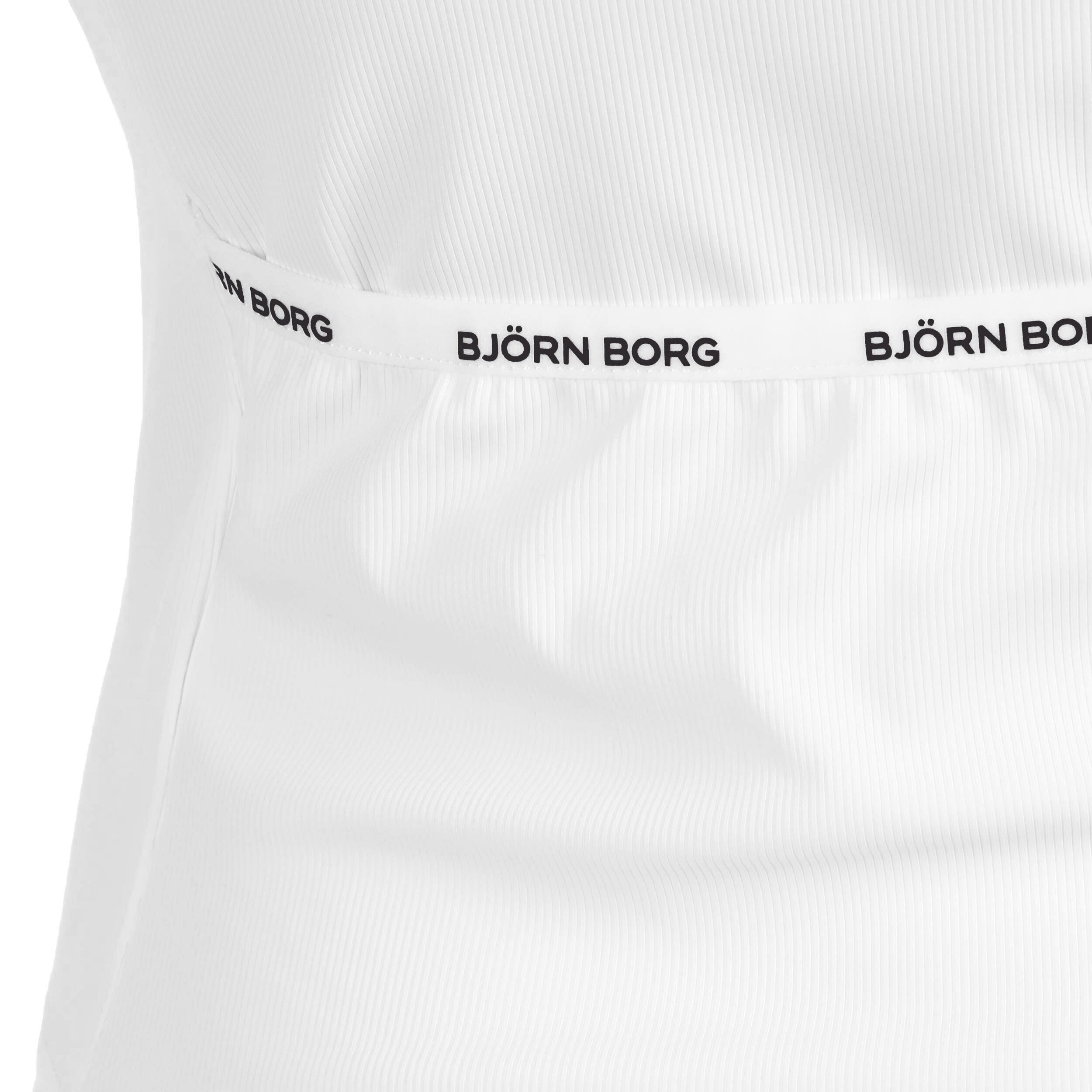 Björn Borg Ace Pocket Ribbed Débardeur Tank Top Femmes - Blanc