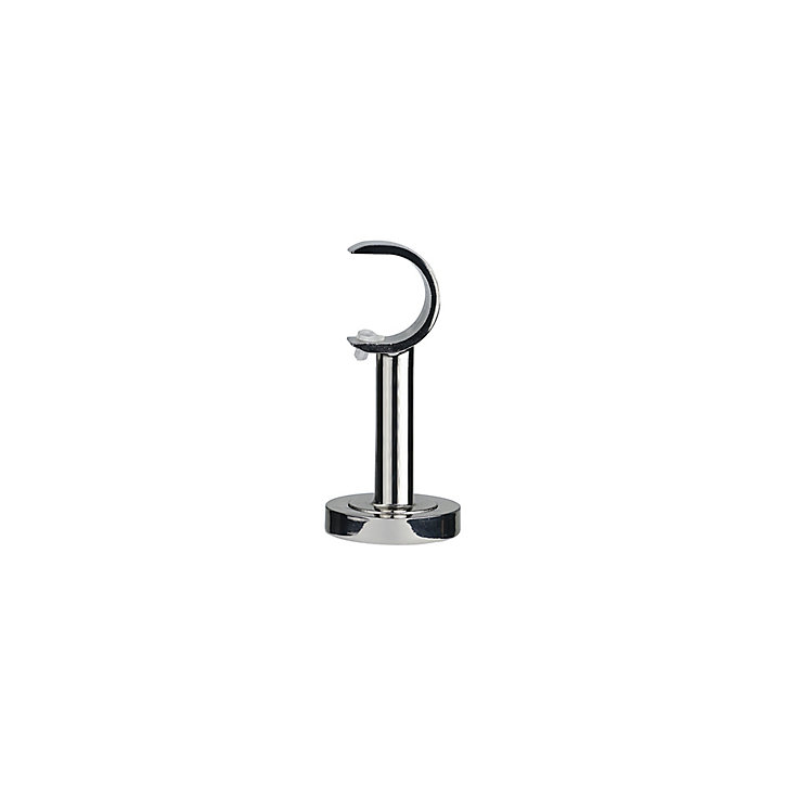 Support court pour barre à rideau GoodHome 28 mm Olympe gris