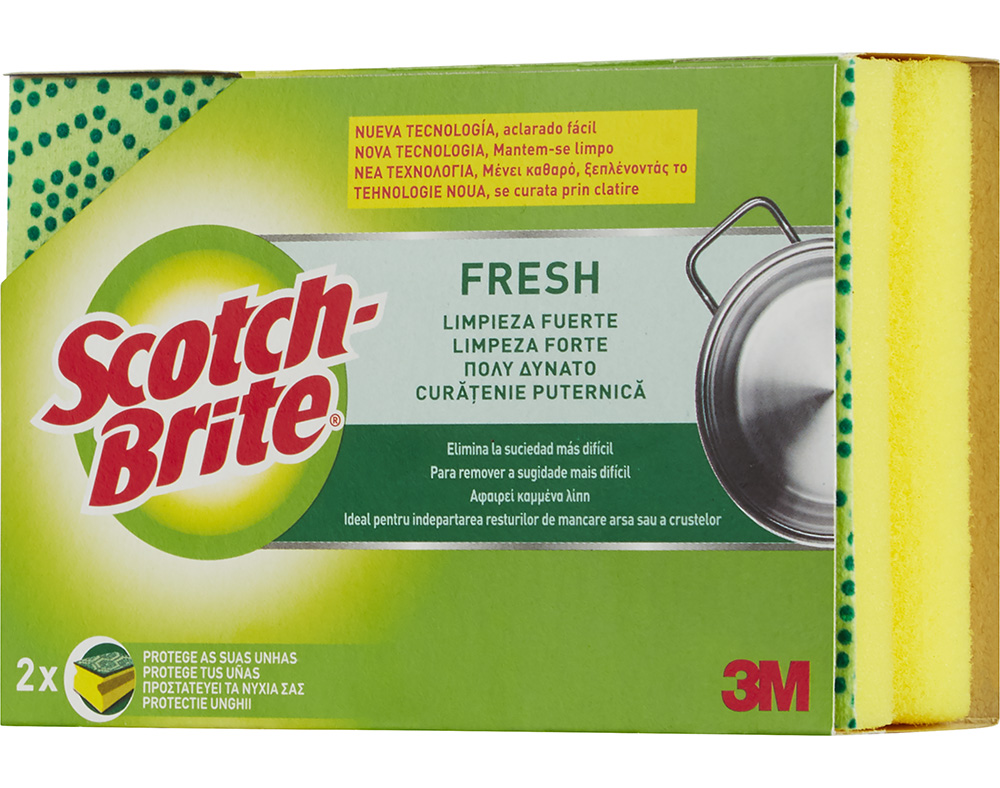 ESFREGÃO SCOTCH BRITE SALVA UNHAS FRESH VERDE 2UN