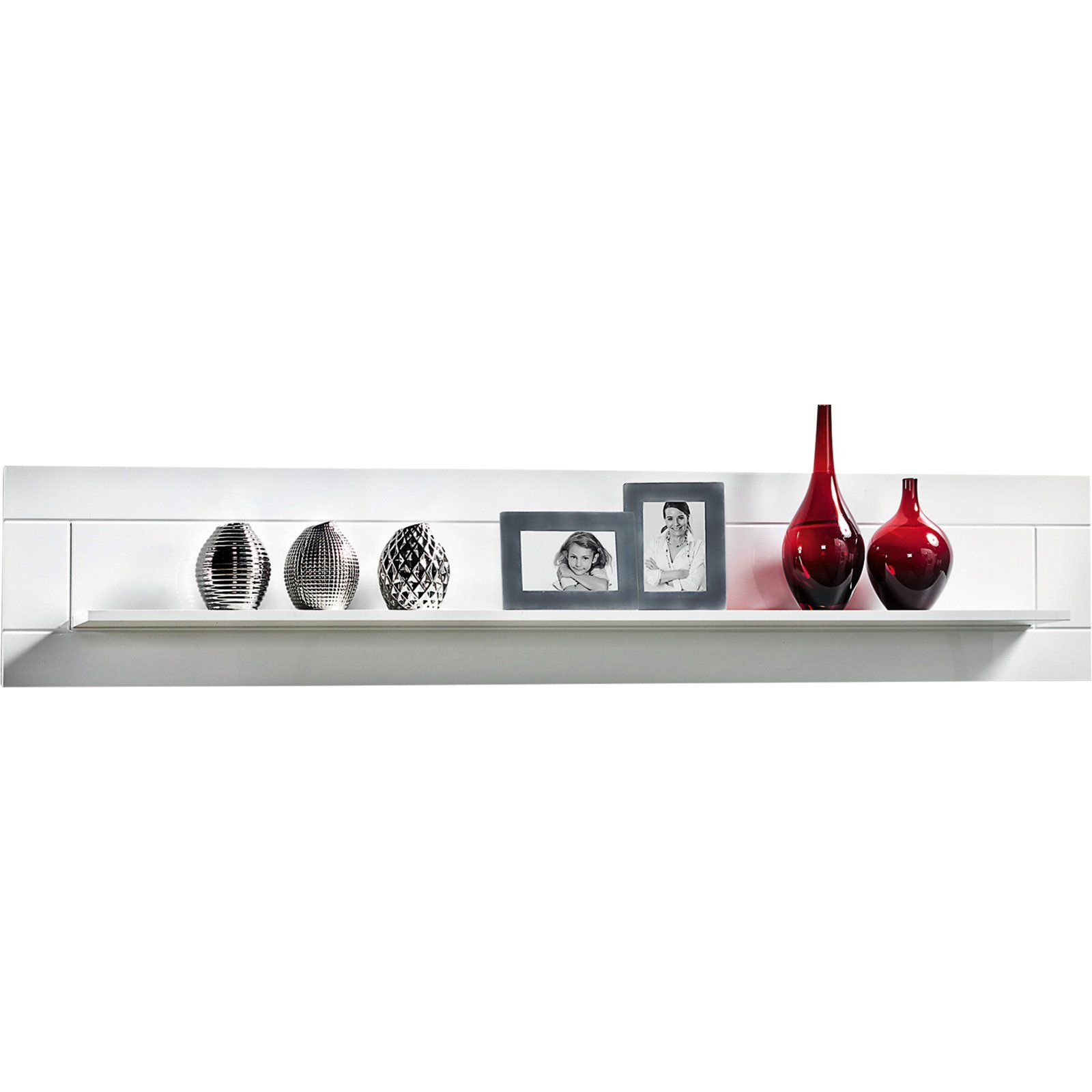 Wandboard Atlantis Dekor weiss MDF Hochglanz 167 x 32 x 17 cm