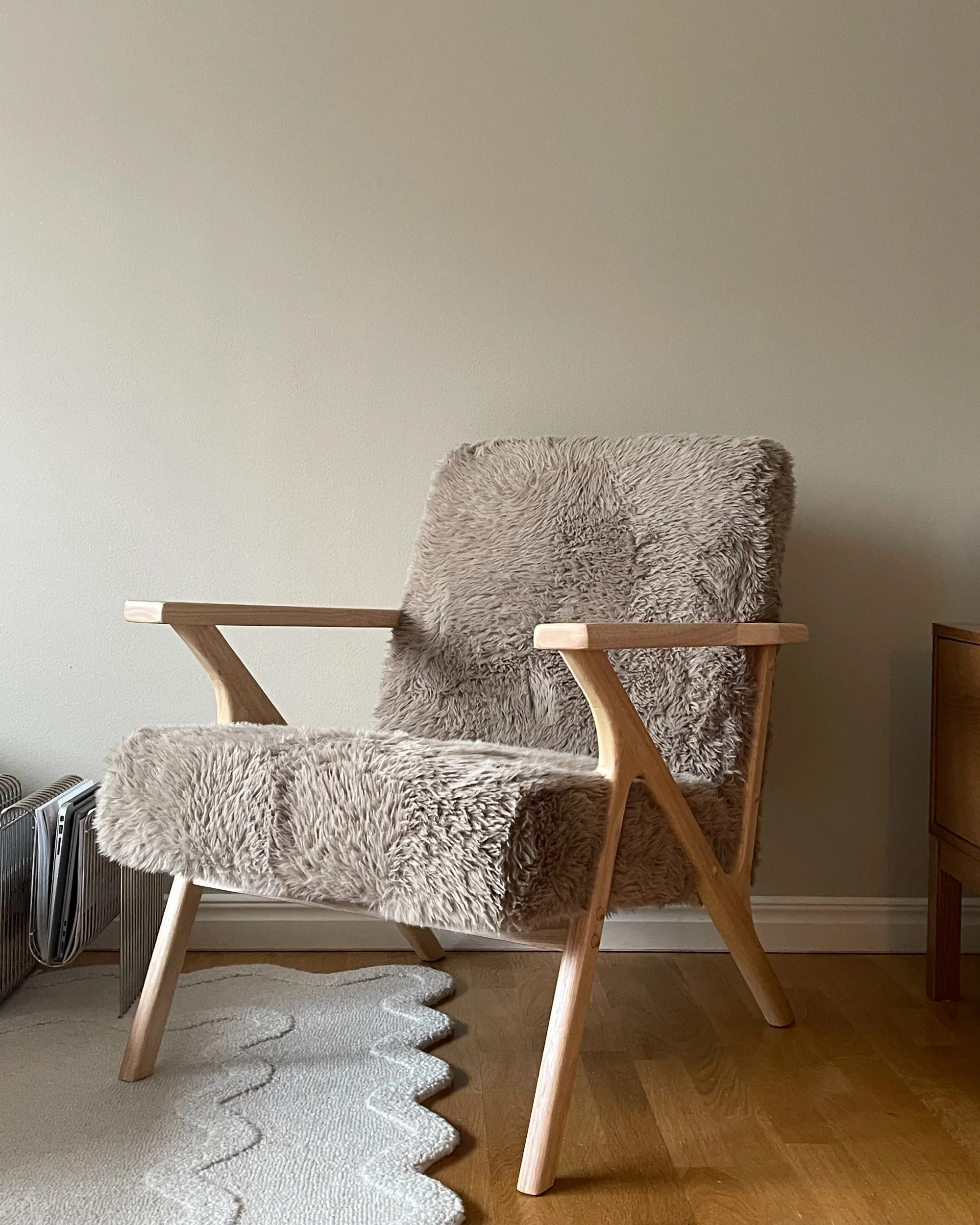Fauteuil KISA Nepbont Taupe
