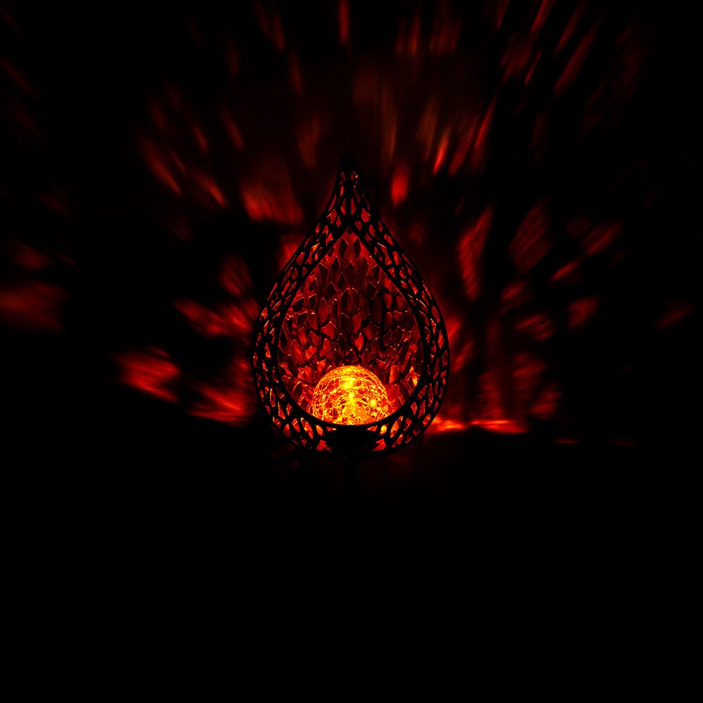 LED Solar-Steckleuchte, Flammen Design, Höhe 90 cm