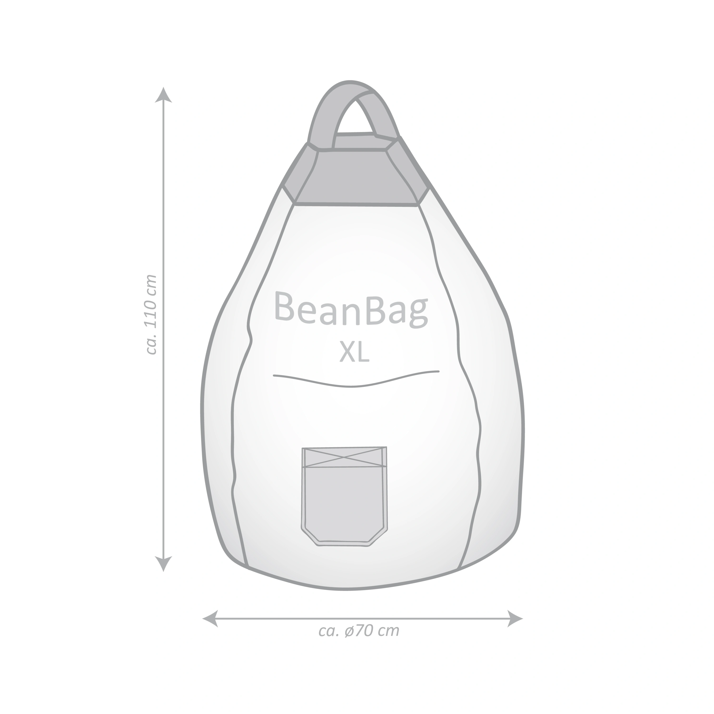 Sitzsack Beanbag Jamie XL (Farbe: sand)