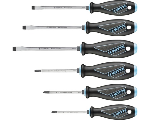 MAXX PLUS 6-delige schroevendraaierset: 6-punts, 3 x sleuf, 3 x kruiskop