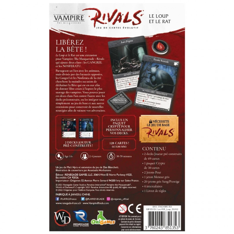 Vampire : The Masquerade - Rivals - Le Loup et le Rat