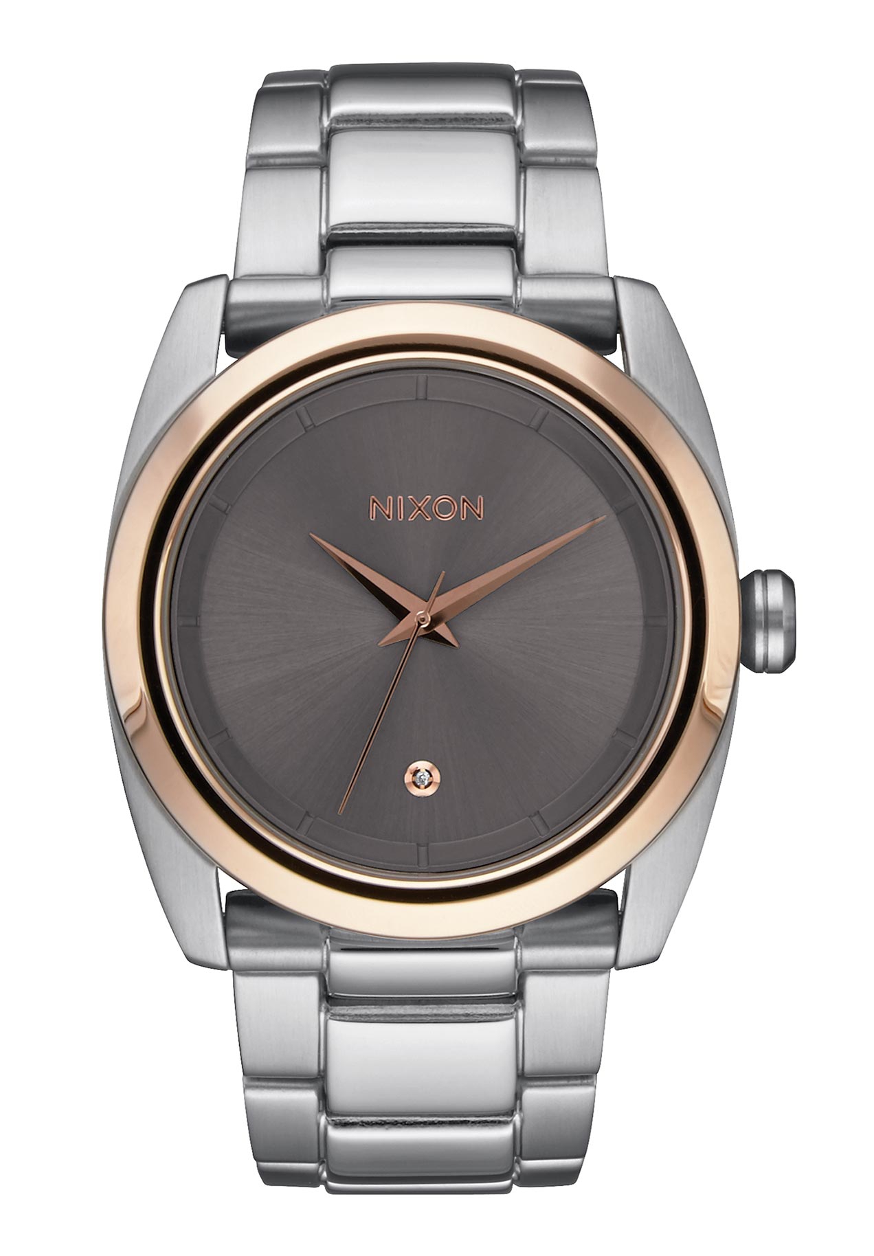 Nixon The Queenpin Silver / Rose Gold / Taupe Damenuhr
