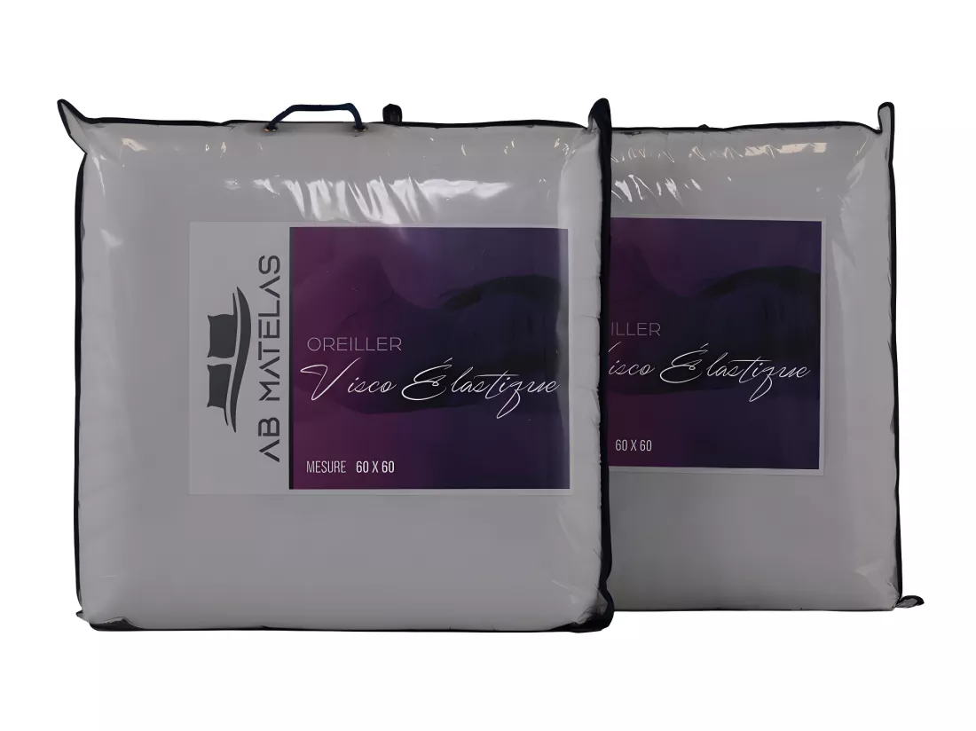 2x Oreillers 60x60 mémoire