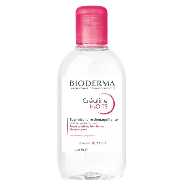 Água Micelar Bioderma Créaline H2O TS para Pele Muito Seca e Sensível 250ml