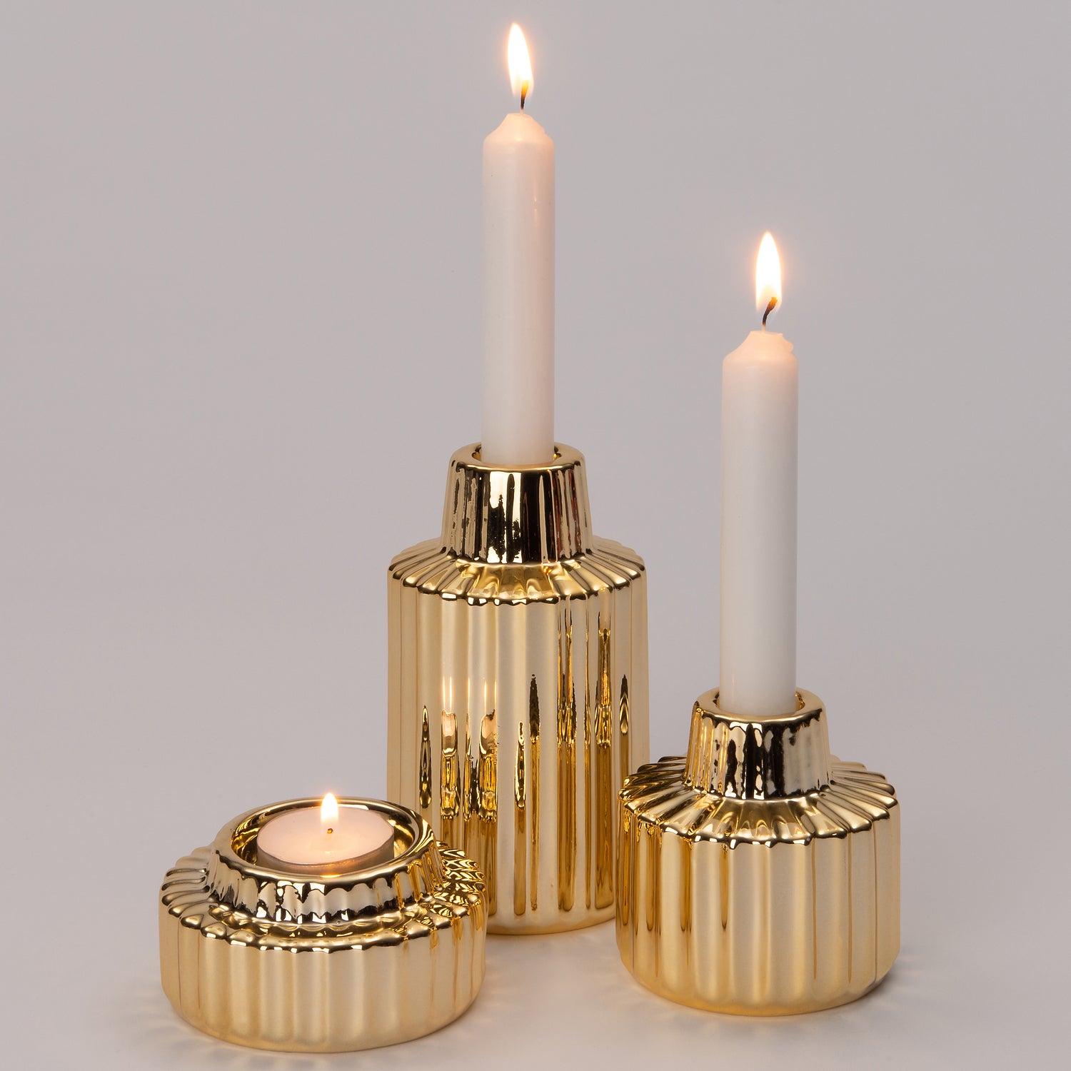 Intratuin kandelaar goud 7,5 x 7,5 x 7,2 cm