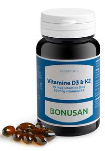 Bonusan Magnesan Forte Plus   Vitamine D3 & K2 - Combiset 2 Stuks