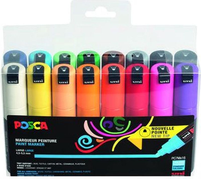 Posca PC-7M Marker set – 16 Kleuren