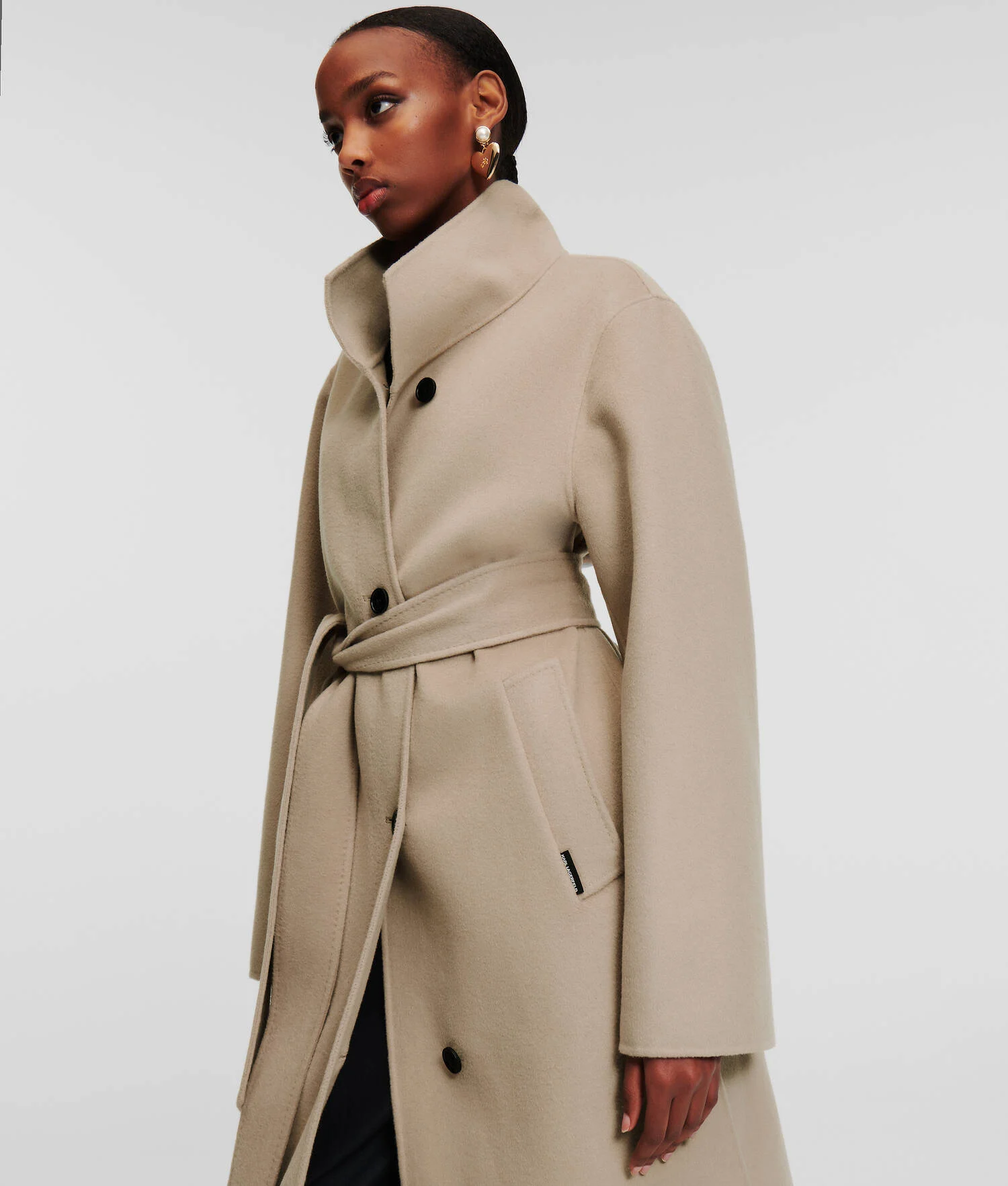MANTEAU EN LAINE DOUCE DOUBLE FACE