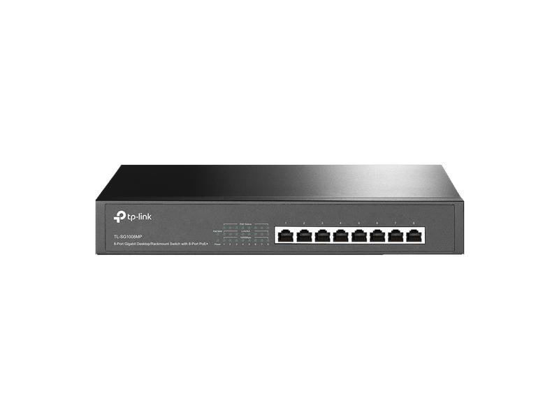 TP-Link PoE  Switch TL-SG1008MP V2 8 Port 8-Port Gigabit Desktop/Rackmount Switch mit 8-Port PoE