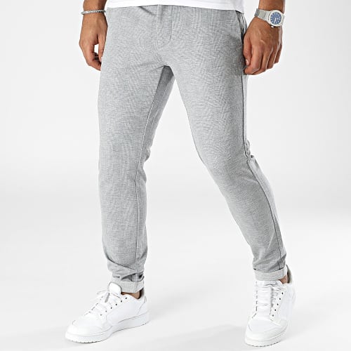 Pantalon A Carreaux Mark Gris Chiné