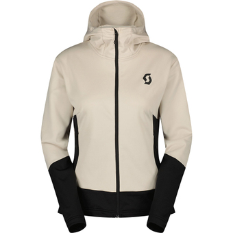 Scott Defined Mid Zip Hoody Fleecejacke Dust White / Black Damen